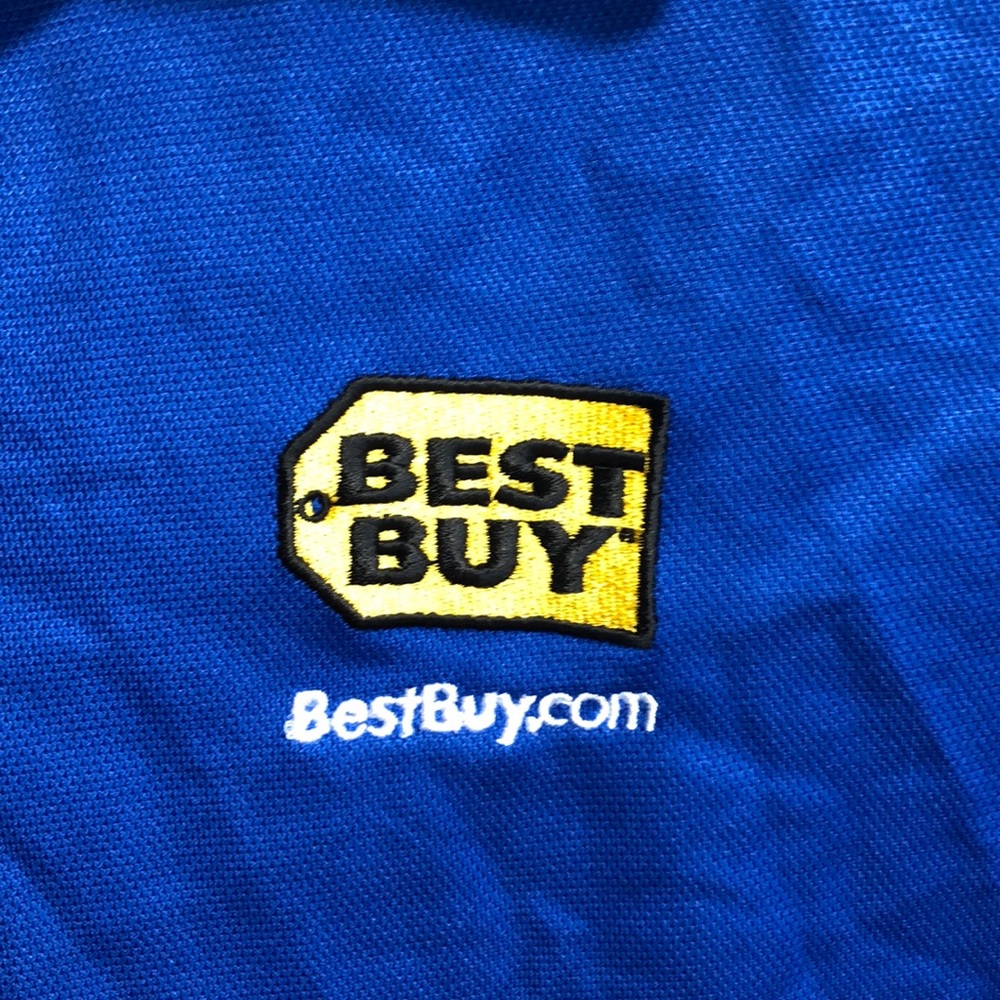 Womens Best Buy Uniform size Large Blue V Neck A-6